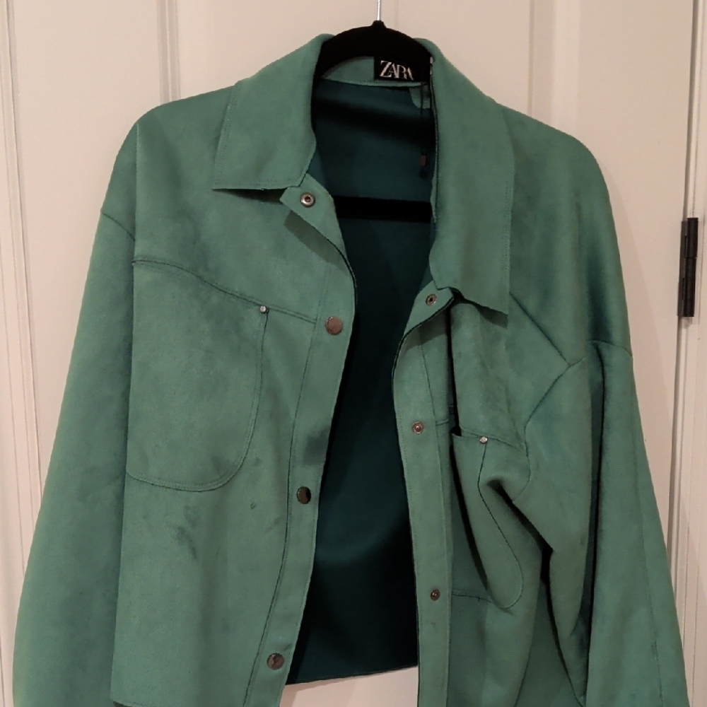 Zara Teal Utility Jacket for Women